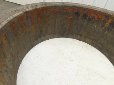 Total Source 21x7x15 Forklift Tire Smooth Solid Press-on Black
