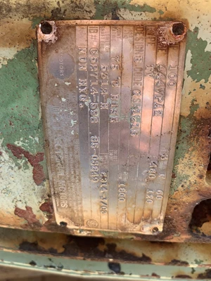 U.S. Electrical Motors 100 HP, 1800 RPM, Electric Motor