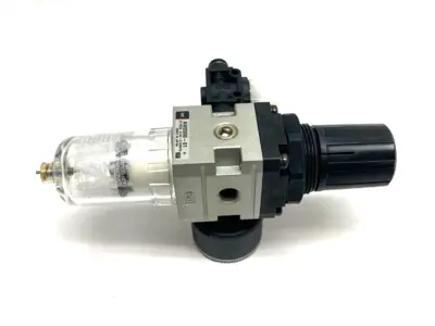 USED SMC MODULAR FILTER REGULATOR W/ GAUGE 0.05~0.85MPA SET PRESS