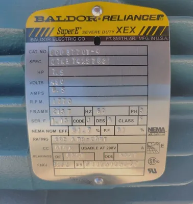 NEW BALDOR 7.5 HP