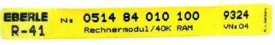 NEW EBERLE 0514-84-010-100 MEMORY MODULE R-41 051484010100