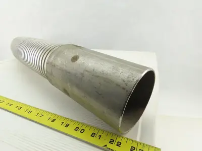 Hose Master 3-1/2" OD x 37-3/4" Stripwound Stainless Steel Flexible Hose