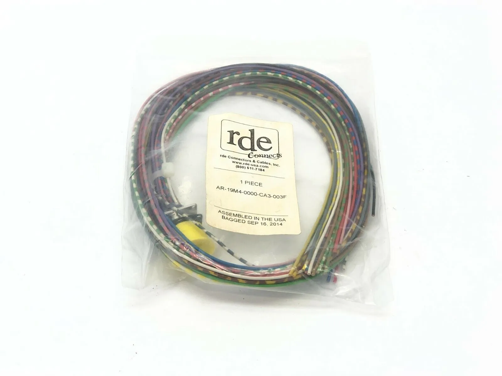 NEW RDE CONNECTS FLANGE CONNECTOR FRONT MOUNT CABLE ASSEMBLY