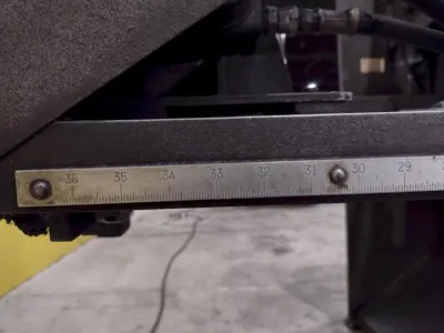 6' x 3/8" HTC MODEL #375-6S HYDRAULIC SHEAR: STOCK #21236