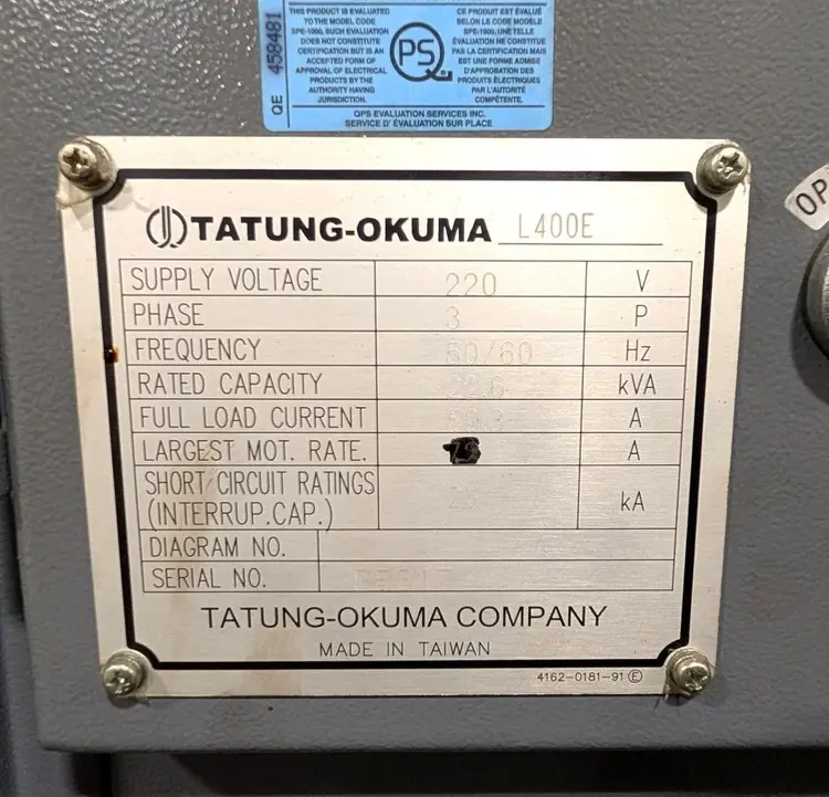 Used 2012 OKUMA GENOS L400E CNC Lathes Illinois US | Aucto #1306885
