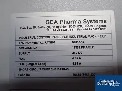 NEW GEA 600 Liter GEA High Shear Mixer, Model PMA 600 Advanced