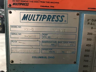 USED 1993 MULTIPRESS MULTIPRESS W3A-2 PRESS
