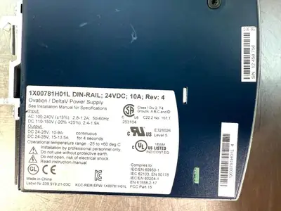 Emerson 1X00781H01L DIN-RAIL 24VDC 10A Rev 4 (8.4.7)