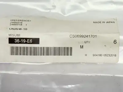 UNAH4-10 | Misumi  Hex Head Stopper Bolts Urethane Bumper M4 10mm LOT OF 6 - New Other