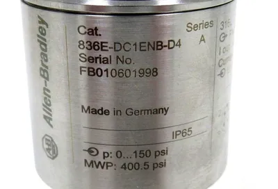 NEW ALLEN BRADLEY 836E-DC1ENB-D4 PRESSURE SENSOR 836EDC1ENBD4 SERIES A