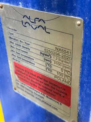 Alfa-Laval SANX 6541B-31G sanitary decanter centrifuge, 316SS.