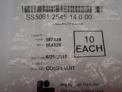 USED LYN-TRON 4.5MM HEX F/F STANDOFF
