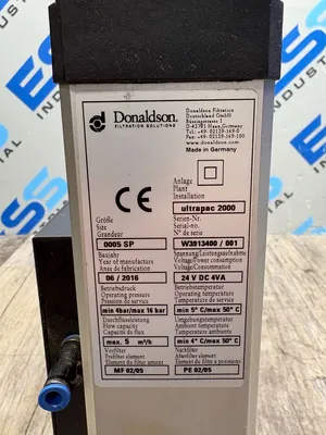 Used DONALDSON ULTRAPAC 2000 Misc Electrical & Power Parts South Carolina US | ESS Industrial Equipment Sales #1309612