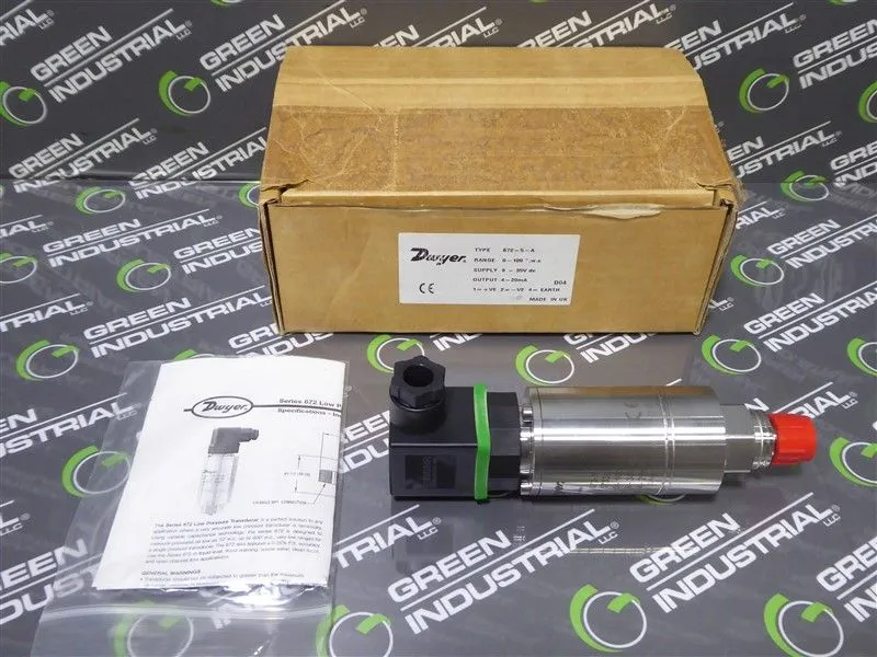 Dwyer Type 672-5-A Low Pressure Transducer Module 0-100" W.C. New NIB