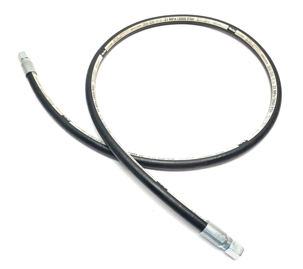 387TC-8 | Parker  Global Core Hydraulic Constant Working Pressure Hose 3000psi 6FT - New Other