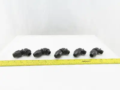 T&B 1/2" Nylon Cable Strain Relief Cable Grip Box Connector Elbow Lot Of 5
