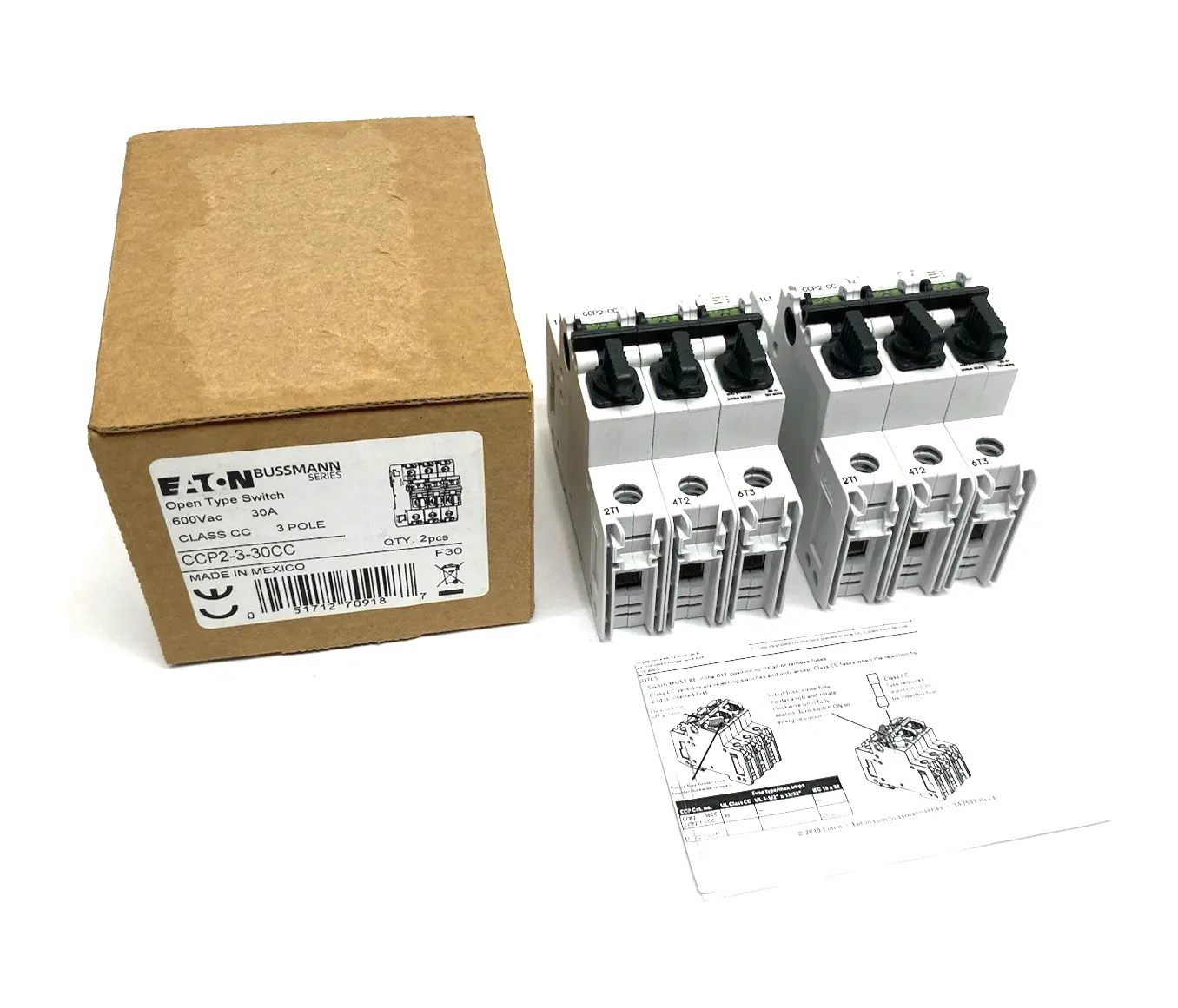 USED EATON FUSIBLE DISCONNECT 3-POLE, OPEN TYPE SWITCH