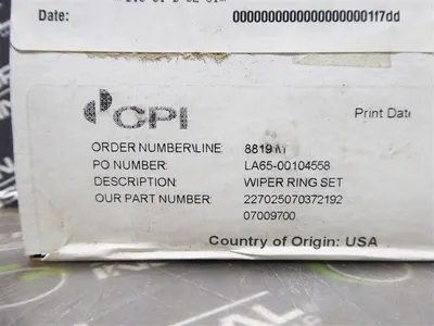 CPI 227025070372192 07009700 Wiper Ring Set 2-1/2" New NIB
