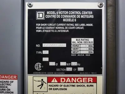 USED SQUARE D MODEL 6