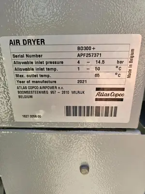 CD300+ Heated Blower Purge Desiccant Dryer 636 CFM Atlas Copco