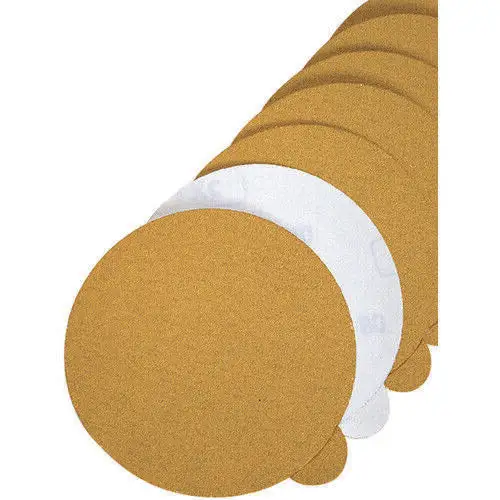 Surf-Pro 5" PSA Gold Sanding Disc With Tab No Hole 220 Grit USA Made 100 Pack