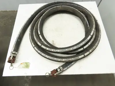 Jason Industrial 4314 Sandblast Hose 1-1/2" ID x 30' Black 4-Ply Rubber 150 PSI