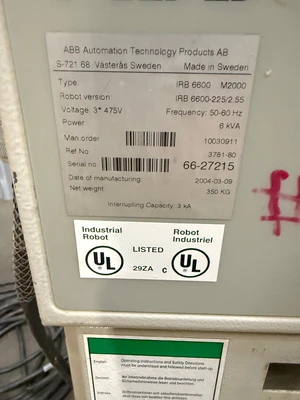 USED ABB IRB 6600