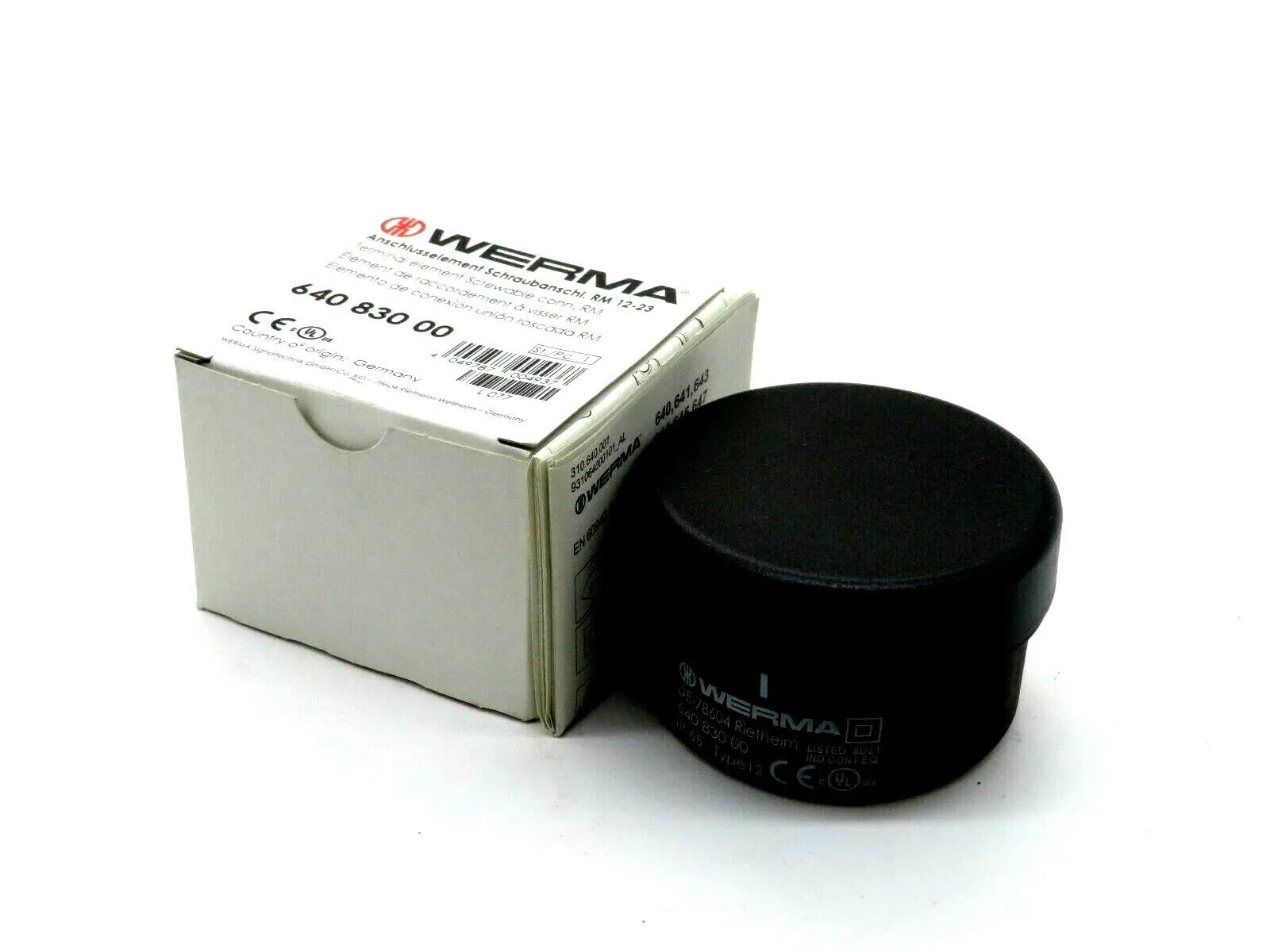 NEW WERMA 640-830-00 BLACK TERMINAL ELEMENT 64083000
