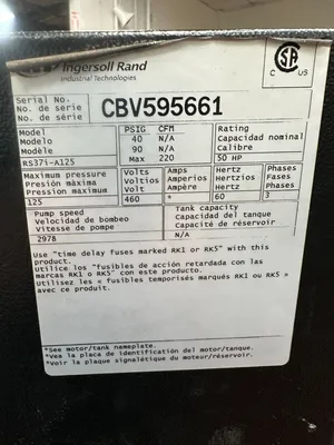 Used 2021 INGERSOLL RAND RS37I-A125 Rotary Screw & Sliding Vane Air Compressors Arizona US | Midstate Machinery #1704307