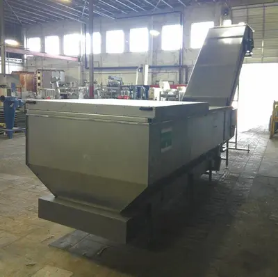 SPC9172  Elevator bottle feed hopper elevator Stainless Steel, 120" discharge height