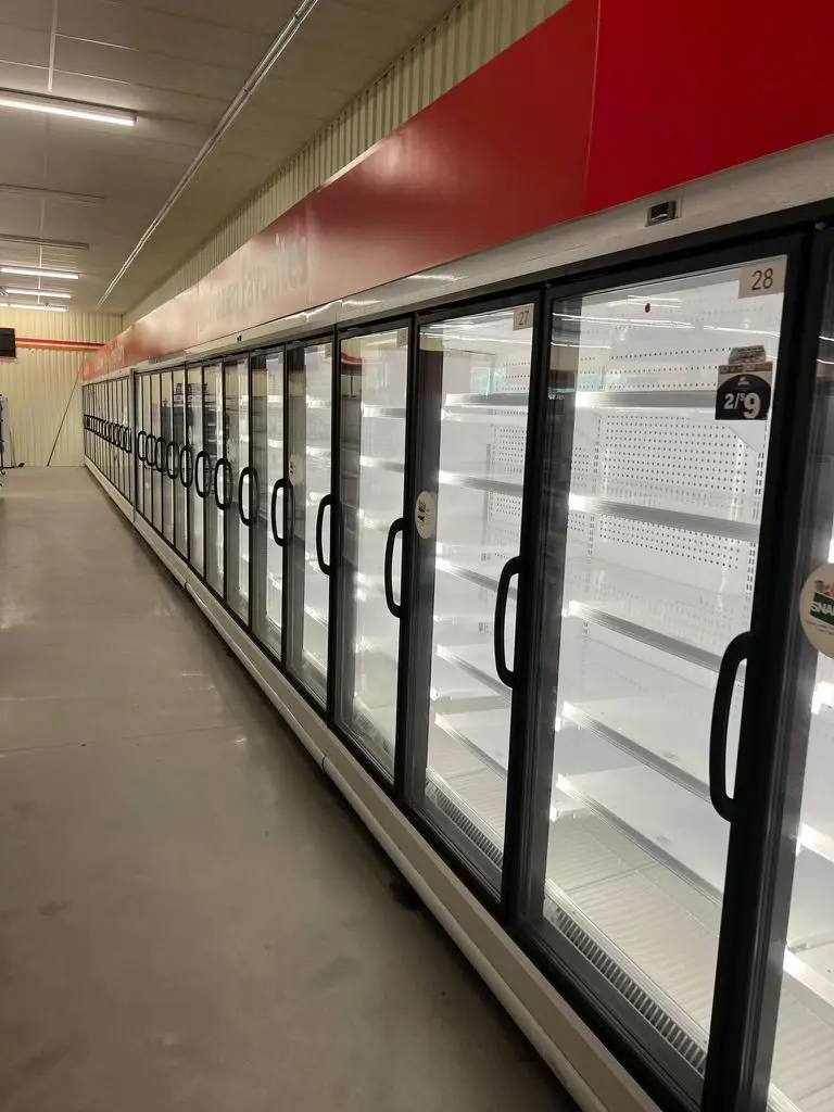 187-0002 Hussmann RFLN Run of 15 Freezer Doors
