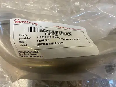 EDWARDS VACUUM PIPE 1HD CONN BYPASS VALVE Y04601637