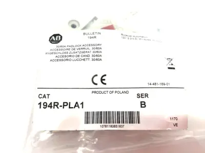 NEW ALLEN-BRADLEY SER. B PADLOCK ACCESSORY 30/60A