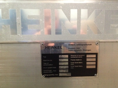 HEINKEL HF300.1 Centrifuge Horiz. Basket Pusher Or Peeler | Perry Equipment (9)