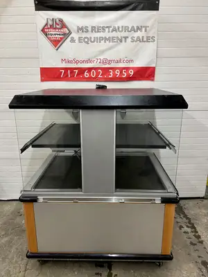 Custom Deli Inc DILW4H 2 Shelf Hot Food Merchandiser Heated Display Refurbished