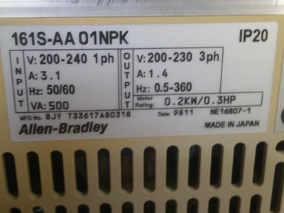 USED Allen Bradley 161S-AA01NPK