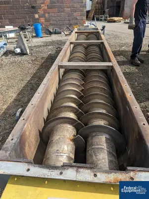 USED Metso Minerals Industries Inc. 12" x 168" Metso HoloFlite Twin Screw Dryer, S/S