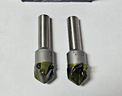 Schrillo 3/4" High Speed Steel Countersink 100 Degree #1124 USA Lot of 2