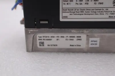 REXROTH VFC3210-0K40-1P2-MNA-7P-NNNNN-NNNN FREQUENCY CONVERTER STOCK K-1765