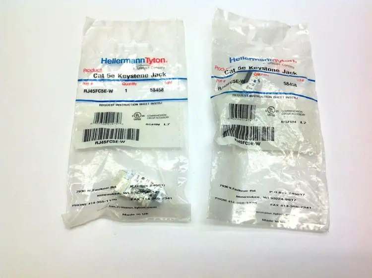 Used HELLERMANNTYTON CAT 5E KEYSTONE LOT OF 2 Misc Industrial Equipment | Maverick Industrial Sales #1102223