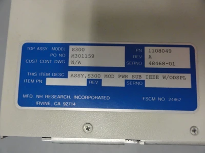 USED NHR S300