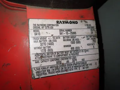 USED THE RAYMOND CORPORATION 8410