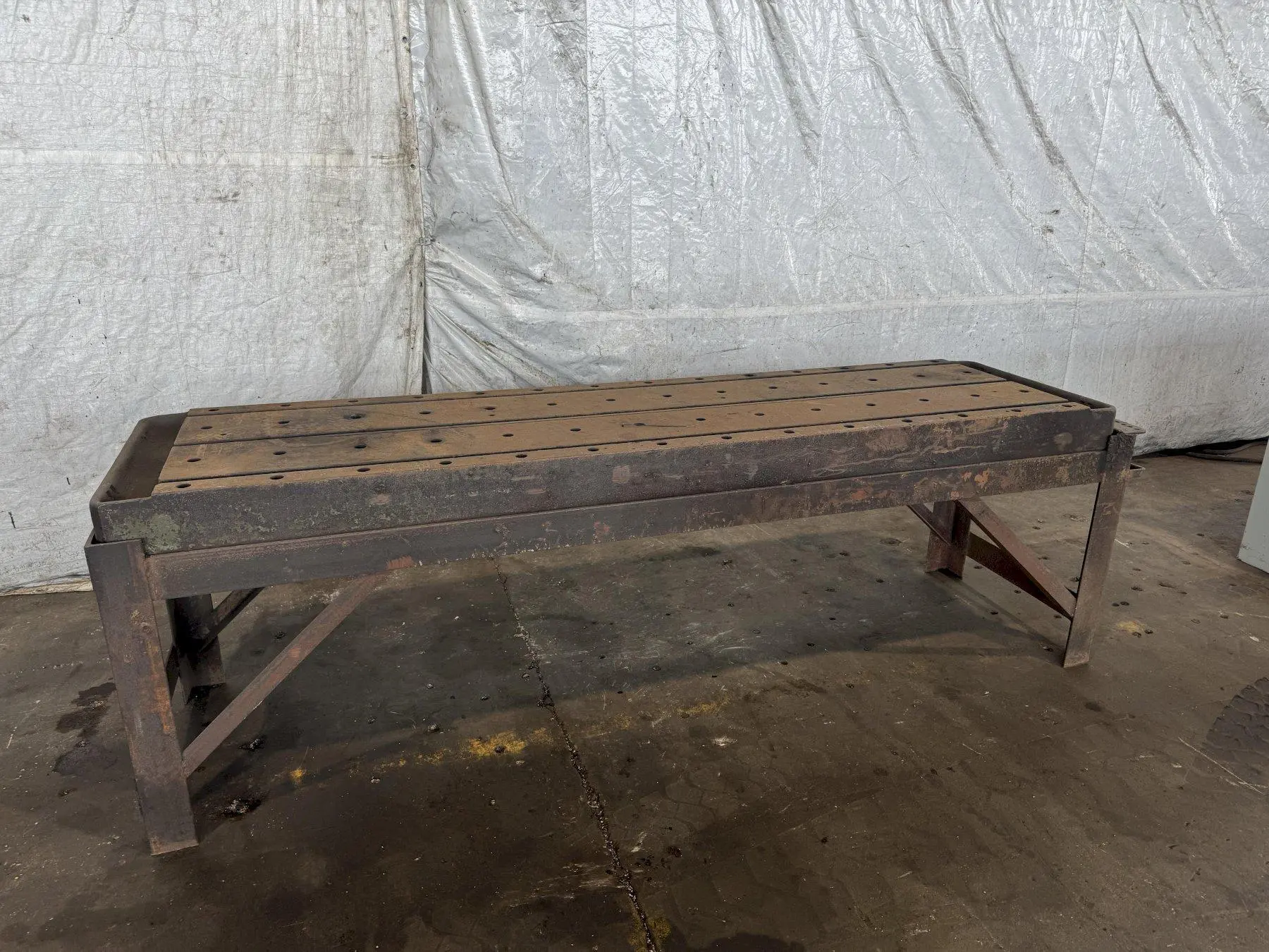 28" WIDE X 84" LONG T-SLOTTED TABLE WITH STAND. STOCK # 0344325