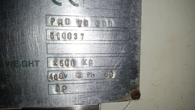 500L NETZSCH PMD 500 VC PLANETARY DISPERSING MIXER, 460V