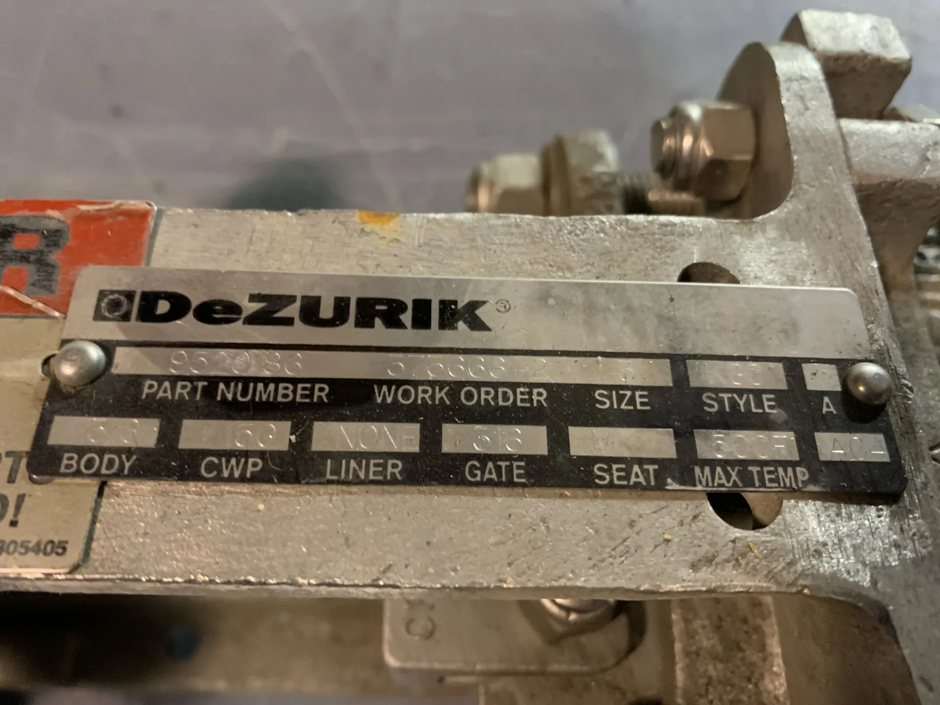 Dezurik 3" Pneumatic Air Actuated 316SS Knife Gate Valve, New Storeroom spare