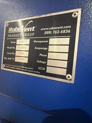 USED 2016 ROBOVENT DTS-8000-6