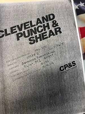 1956 CLEVELAND 14H-200 Gap Frame (OBS) Presses | Universal Press & Machinery (UPM) (13)