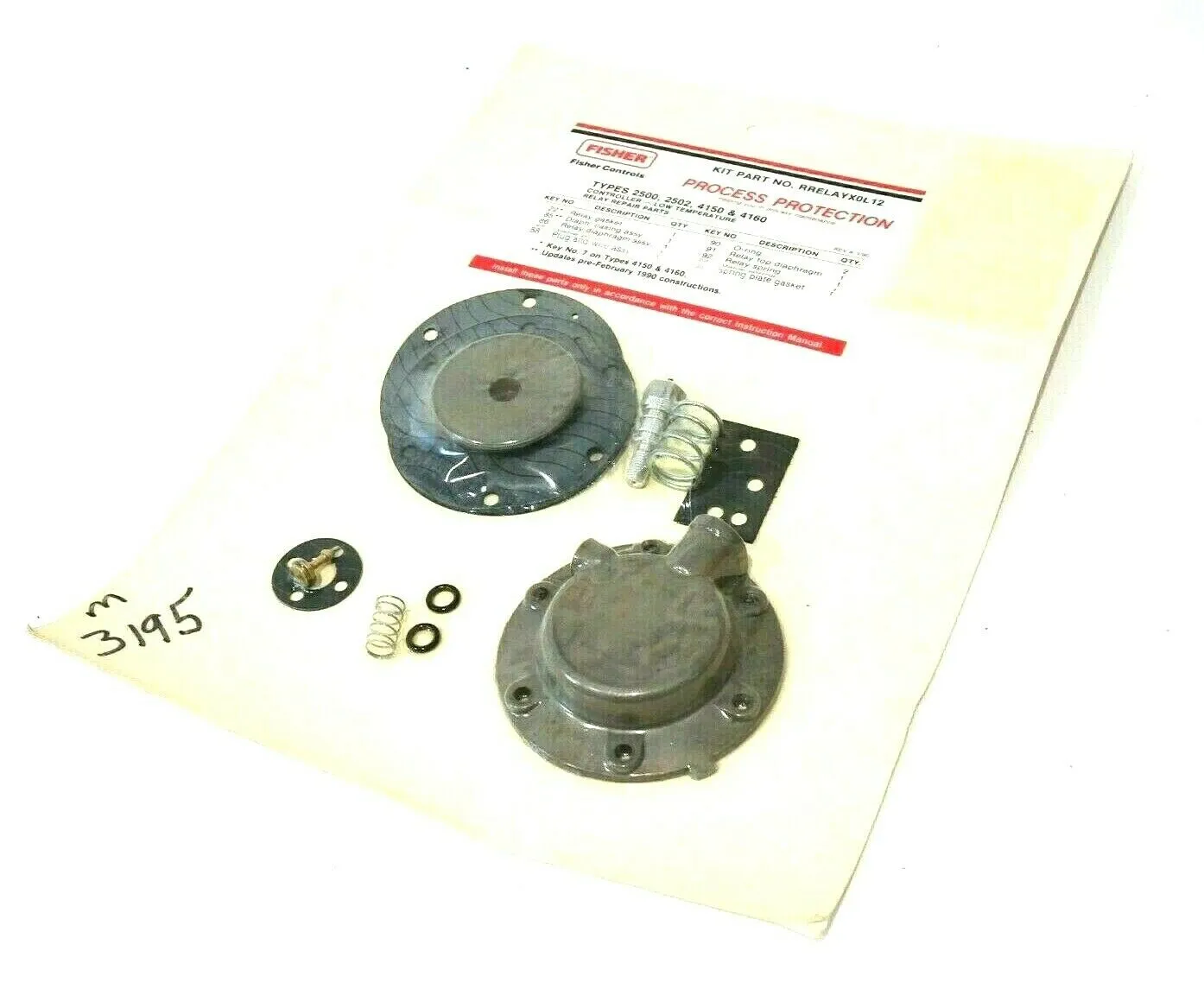 NEW FISHER RRELAYX0L12 RELAY REPAIR KIT