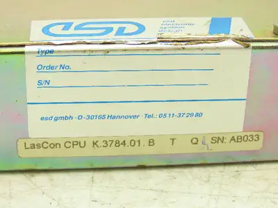 ESD Electronics K.3784.01 LasCon CPU Rack-Mount Laser Controller Ver 2.54