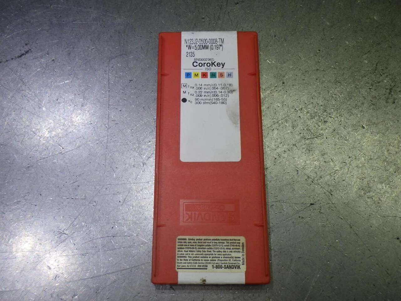 Sandvik Carbide Grooving/Parting Inserts QTY10 N123J2-0500-0008-TM 2135 (LOC3549)